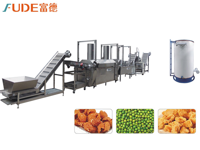 Mesh belt continuous frying machine