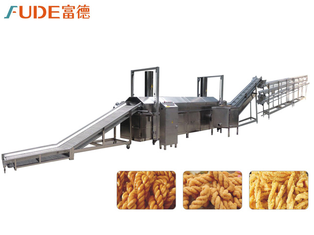 Fried dough twist full-auto continuous frying production line