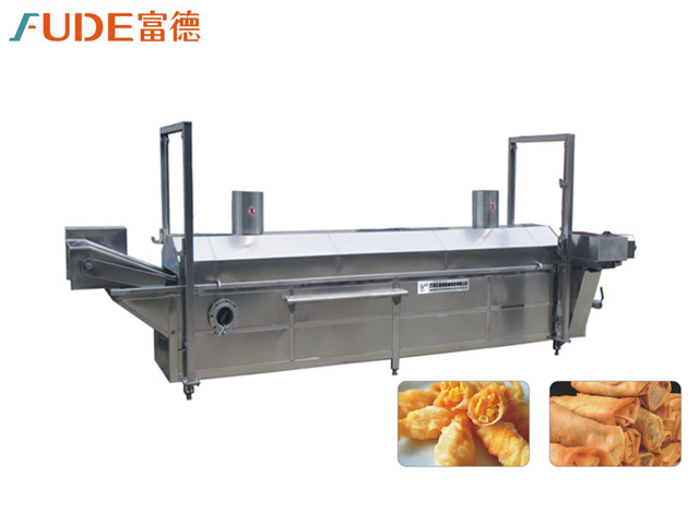 Spring roll full-auto continuous frying production line