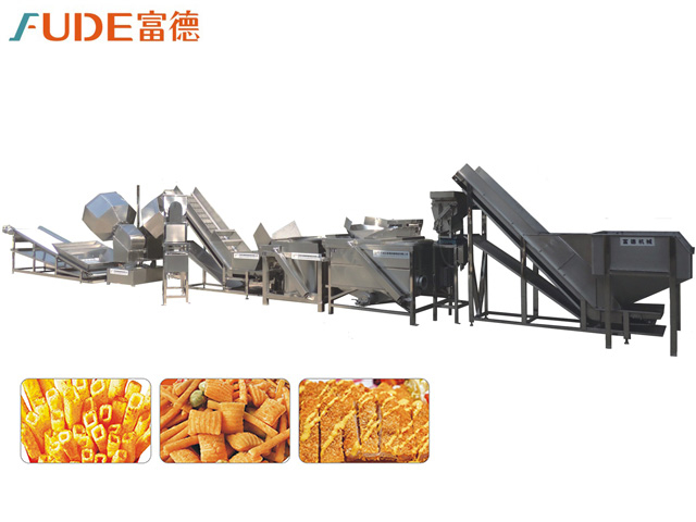 Puffed food semi-auto frying production line