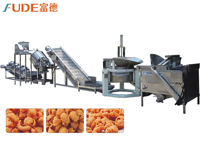 Snail crisp semi-auto frying production line